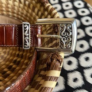 Brighton Leather Belt with Silver Buckle